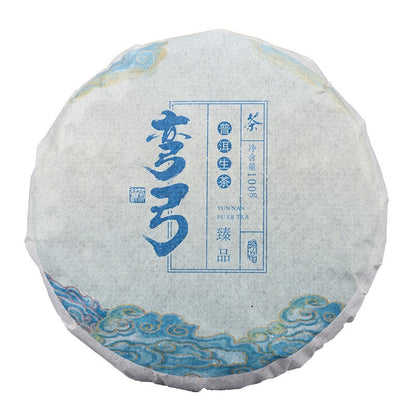 100g Raw Pu'er Tea Cake Yunnan Yiwu Wanggong Early Spring Aged Dried Leaf Tea