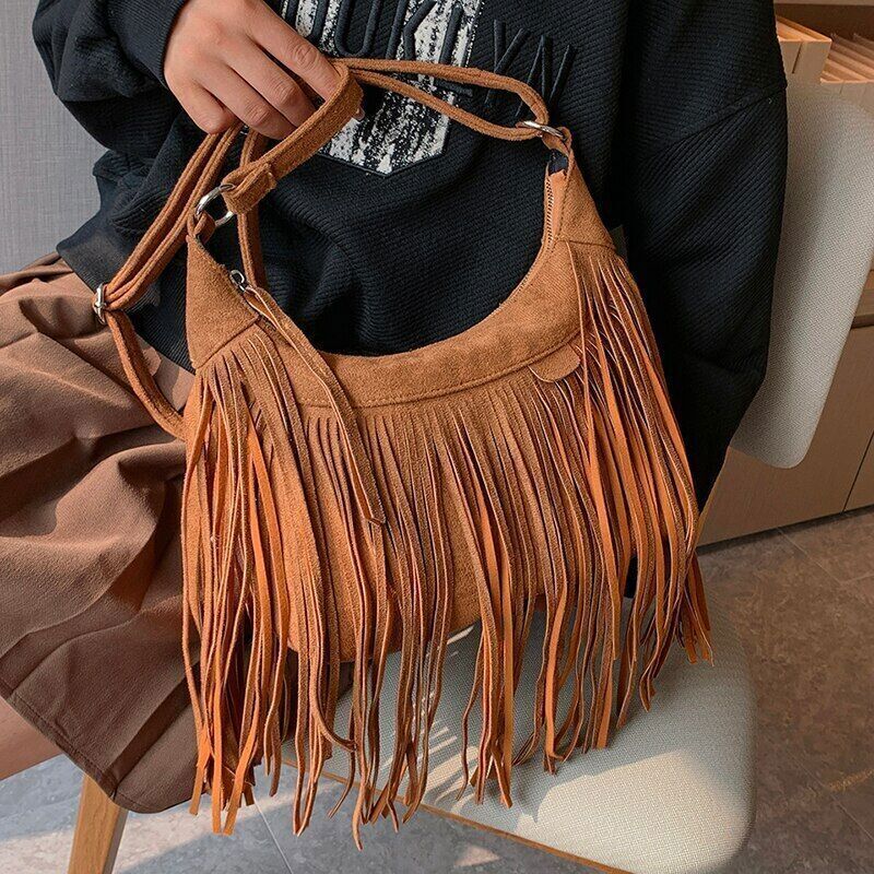 Tassel Bucket Bag Small Crossbody Bags for Women Party Bags Handbags