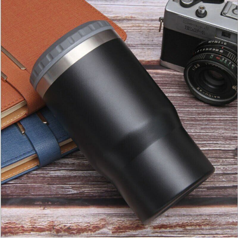 Stainless Steel Double Layer Coffee Cup Multi-function Double Lids Vacuum Cups