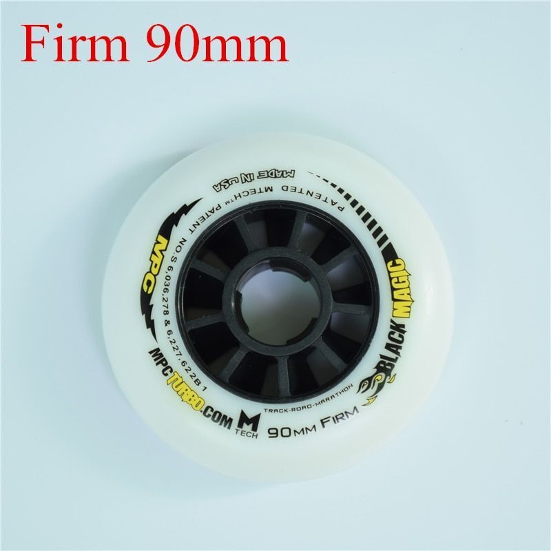 110/100/90mm Inline Speed Skates Wheel Indoor Track Outdoor Racing Black Magic