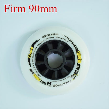 110/100/90mm Inline Speed Skates Wheel Indoor Track Outdoor Racing Black Magic