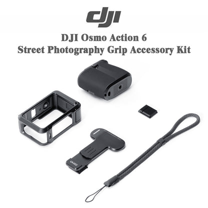 Osmo Action 6 Street Grip Kit–Hand Grip,Shutter Button,Utility Frame,Wrist Strap