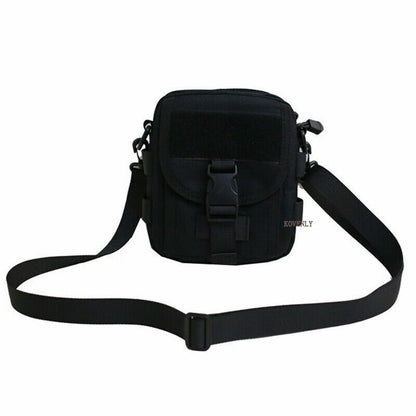 Men Messenger Bag Canvas Shoulder Bag Small Pack Travel Waist Pack Pouch Backpak