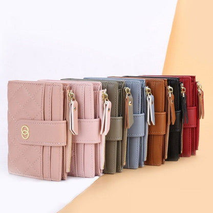 Synthetic Leather Wallet Purse Card Holder Coin Money Bag Zipper 12.5*9.5*2.5 CM