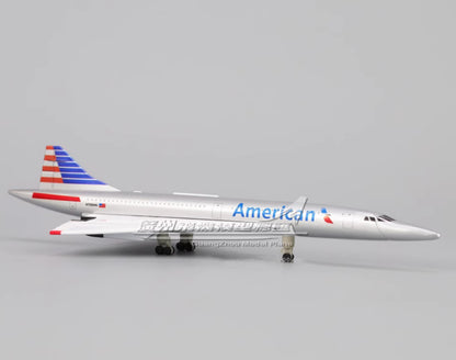 20CM American Concorde Commercial Plane Airplane Diecast Metal Aircraft Model