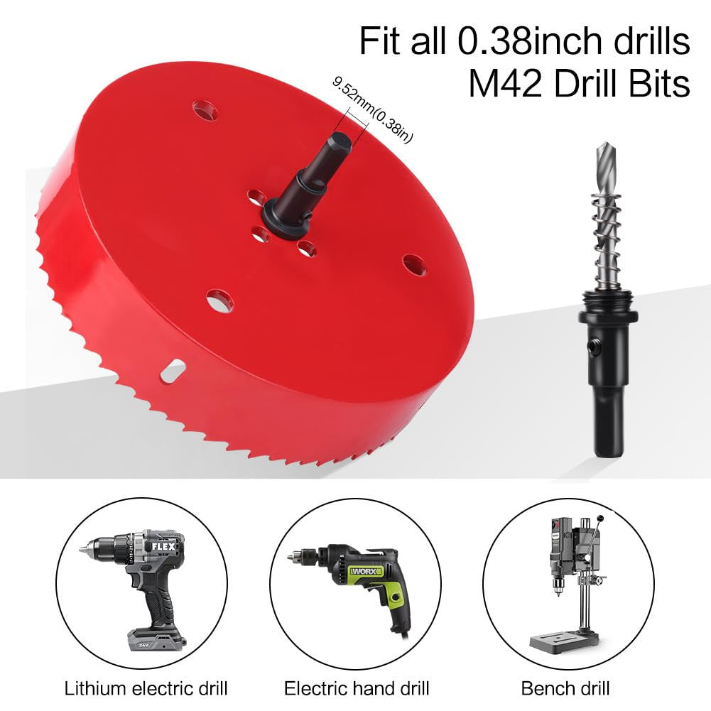 2.5 Inch Hole Saw with Arbor for Metal Wood Plastic, 2-1/2 in Bimetal Hole Cutte
