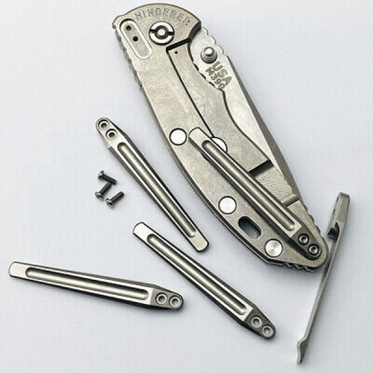 Deep Carry TC4 Clip + 3PCs. TC4 Screws for Rick Hinderer knives XM18 / XM24