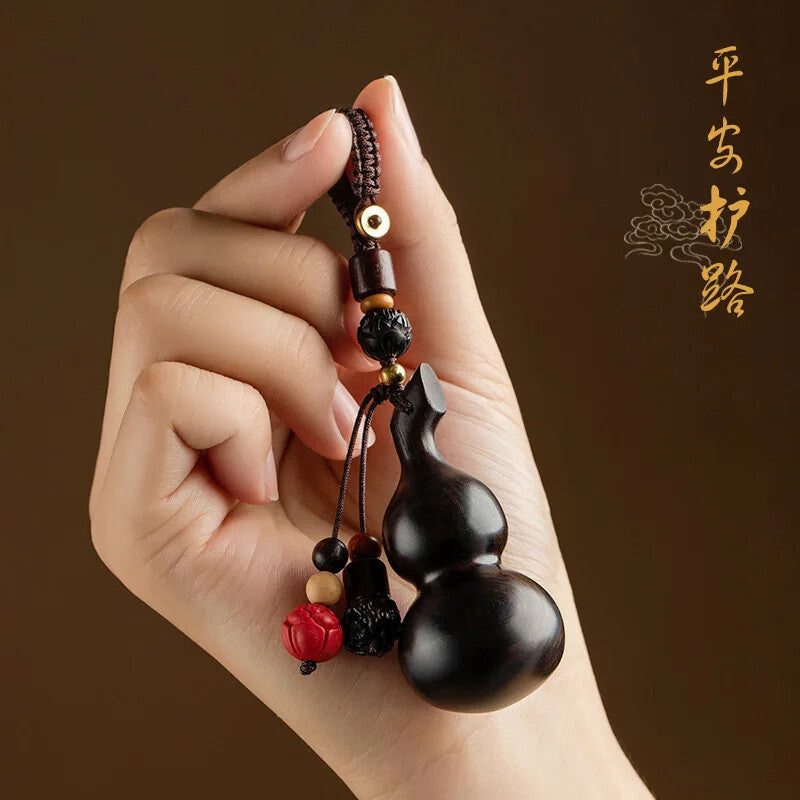 Mobile Phone Rosewood Small Gourd Car Keychain Pendant Cute Pendant Chain Rope