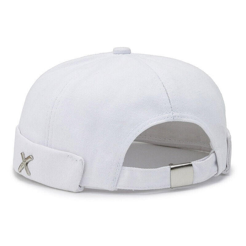 Men's Retro Brimless Hat Skull cap Sailor Cap Beanie Rolled Cuff Adjustable*