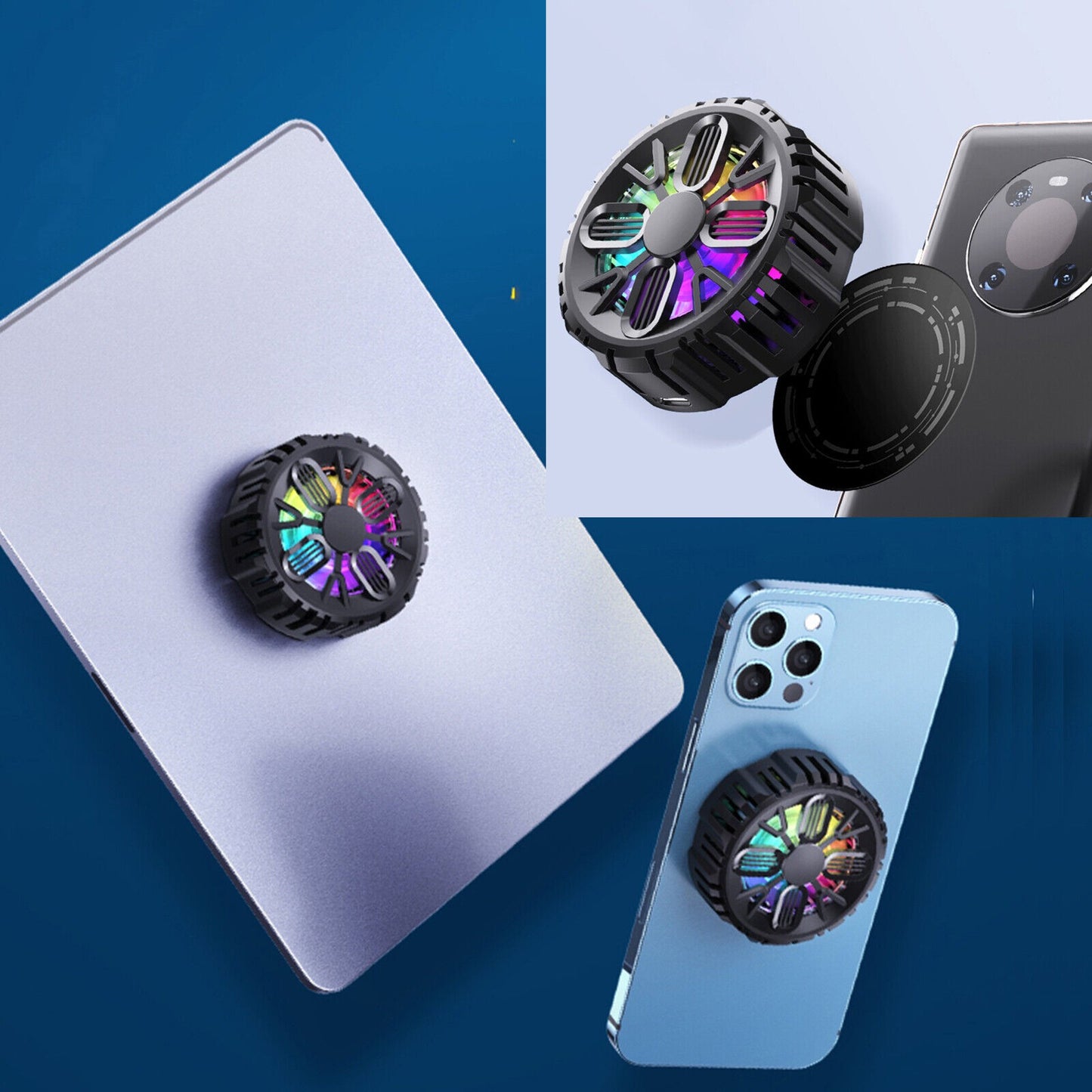 65mm RGB Cooler Radiator Phone Tablet Game Semiconductor Heatsink Cooling Fan G