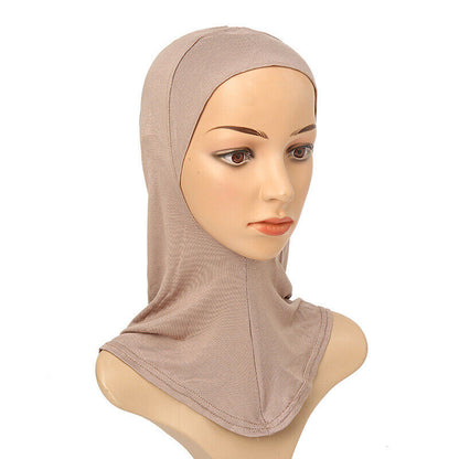 Women's Under Scarf Hat Cap Bone Bonnet Ninja Hijab Islamic Neck Cover Muslim*US