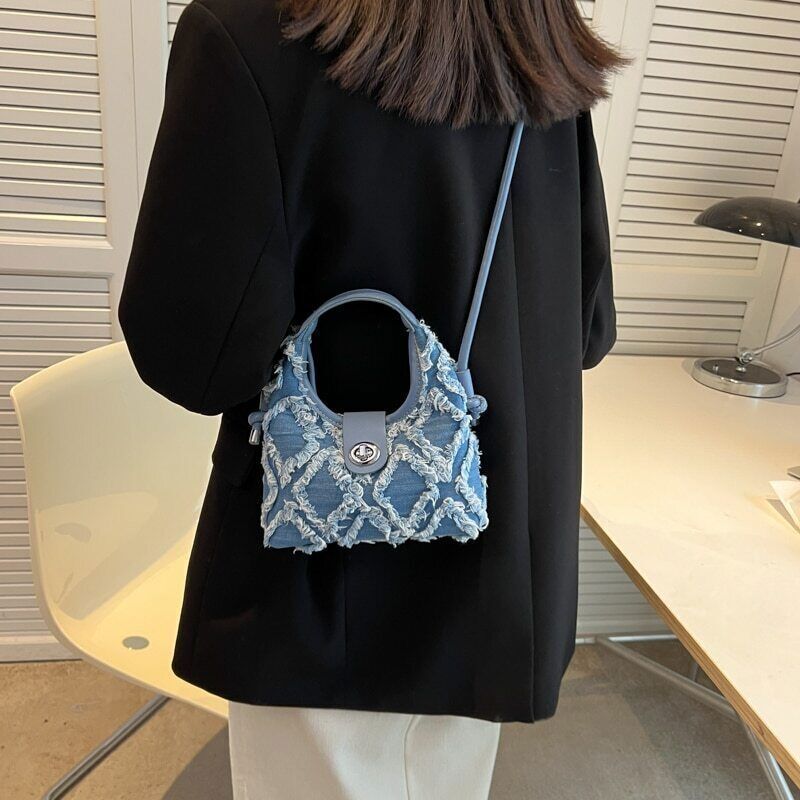 Canvas Shoulder Bags Women Crossbody Bag Denim Tote Satchel Bags Handbags