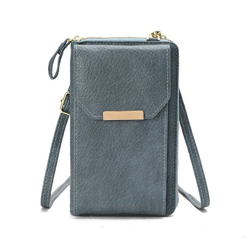 Messenger Bag Small Crossbody Shoulder Wallet Synthetic Leather Coin Purse Black