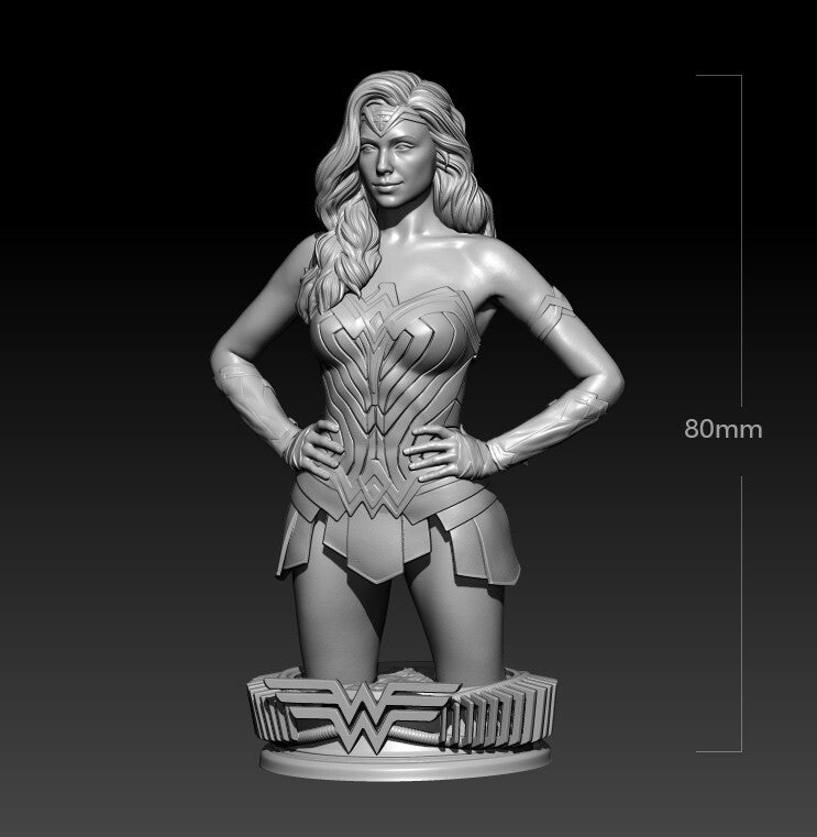 80mm resin figures model Magical Girl Bust Unassembled unpainted