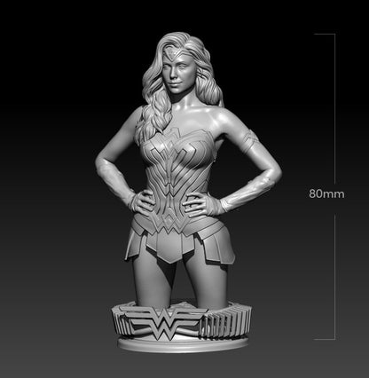 80mm resin figures model Magical Girl Bust Unassembled unpainted