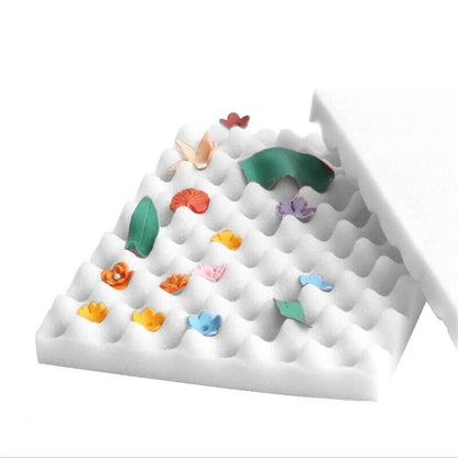Sponge Mats 2Pcs Wave Shaped Soft Ceramics Polymer Clay Drying Table 25x19x4.5cm