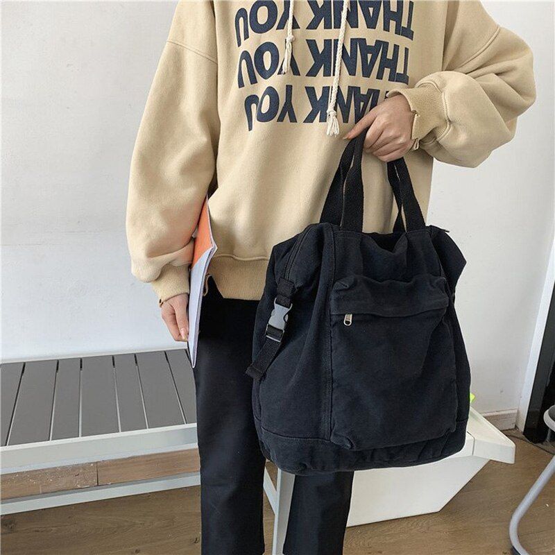 Fashion Backpacks Large School Bag Quality Canvas Rucksack Shoulder Travel Bags