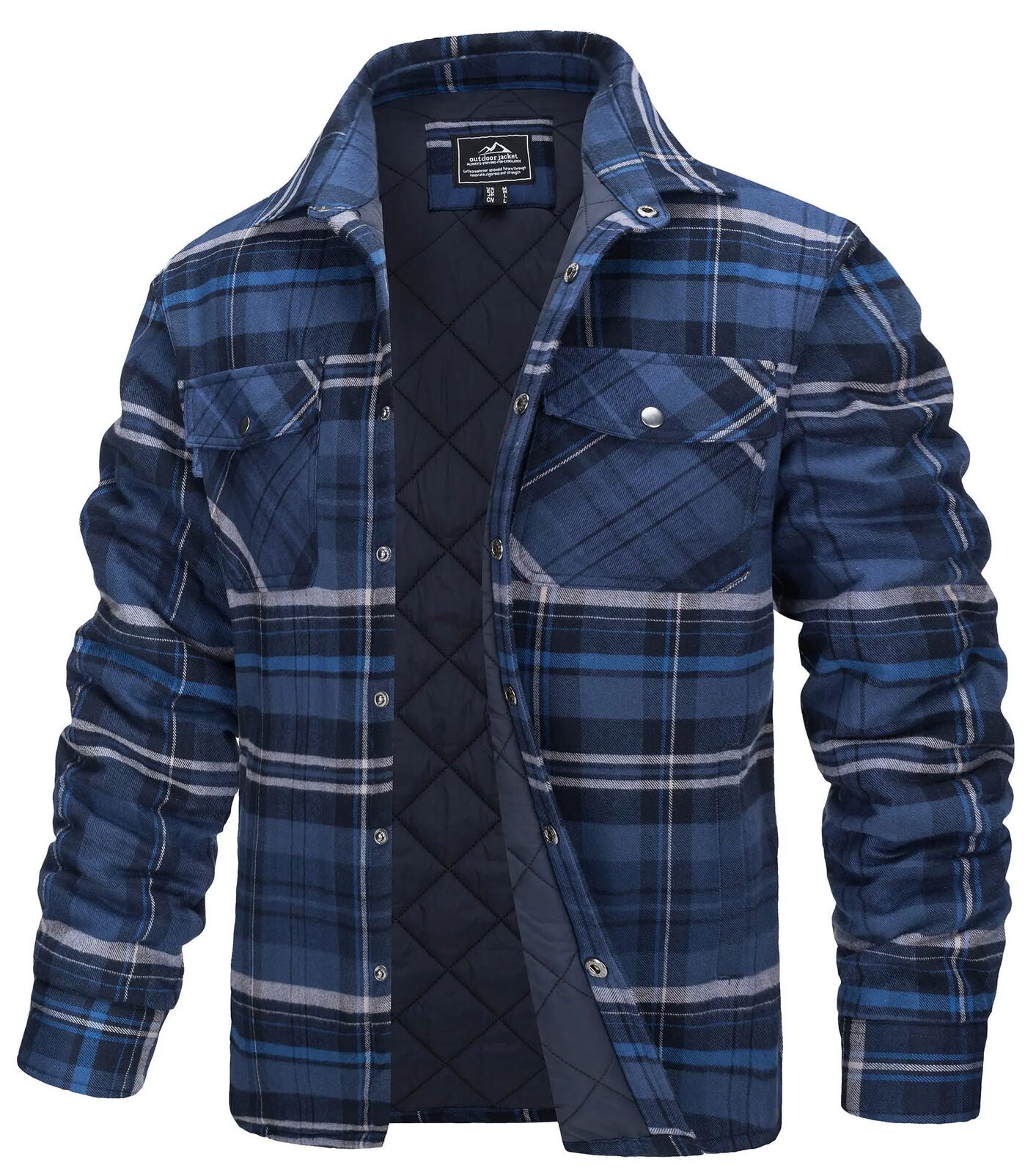 Jackets Mens Shirt Jacket Multi-Pockets Outwear Hiking Coats Tops