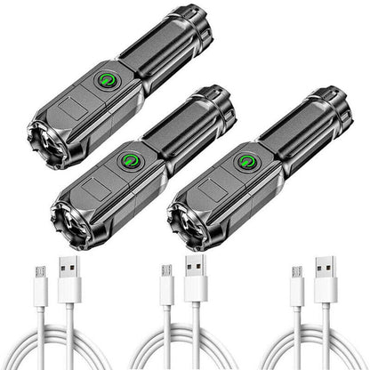 Rechargeable 990000LM LED Flashlight Tactical Police Super Bright Torch Zoomable