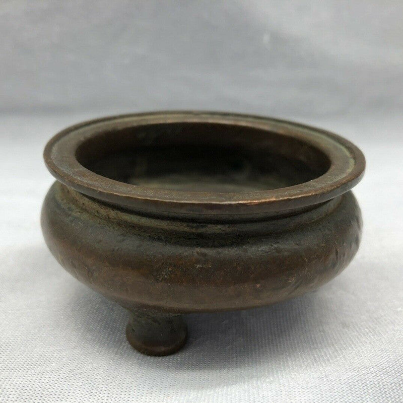 1.96" Chinese Old Tibet Bronze Statue Old Copper Buddhism Incense Burner Collect