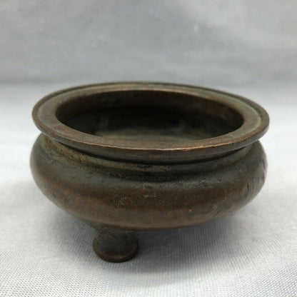 1.96" Chinese Old Tibet Bronze Statue Old Copper Buddhism Incense Burner Collect
