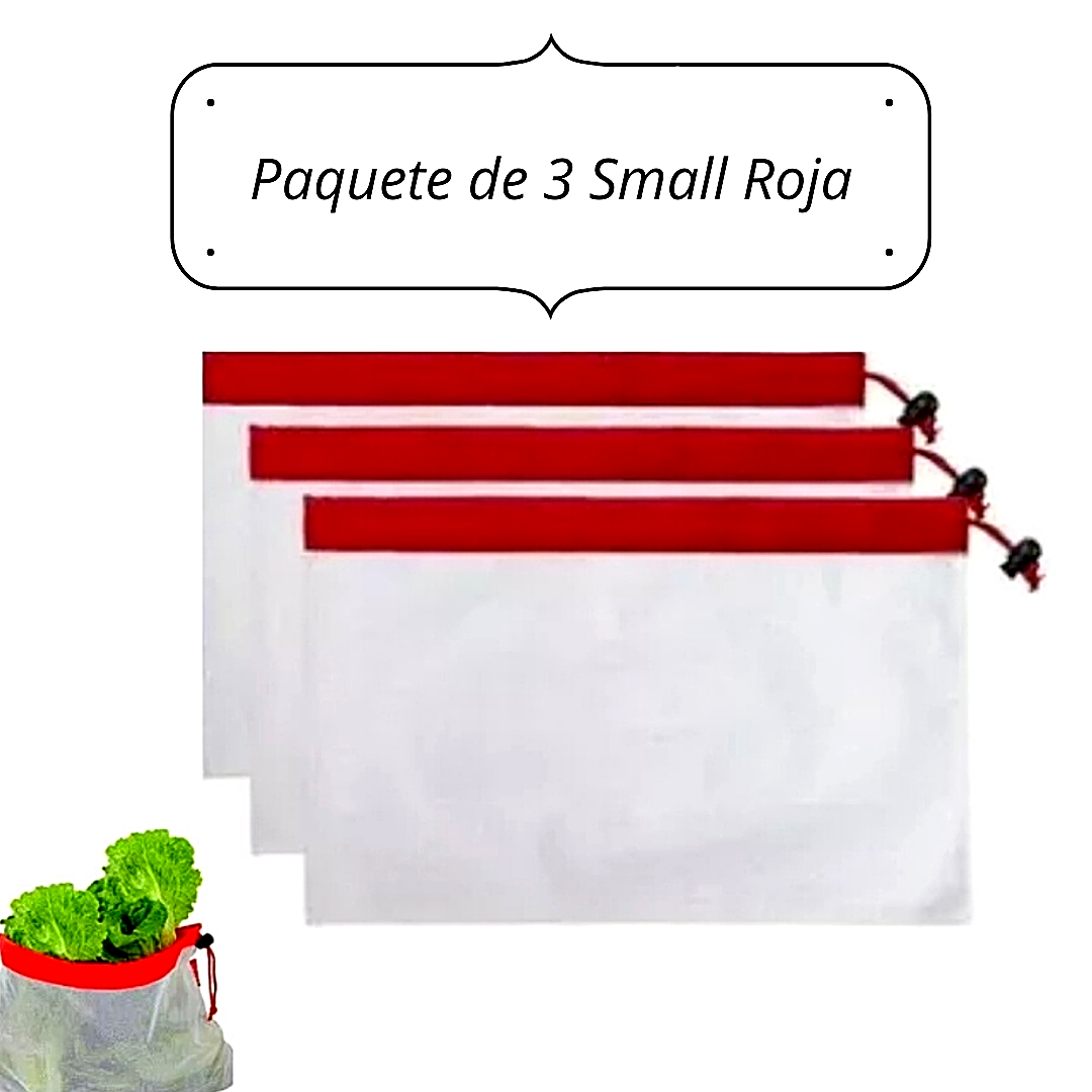 Bolsas Bags Mallas Para Cocina Juguetes Frutas Resistente Reutilizable 3Pz US
