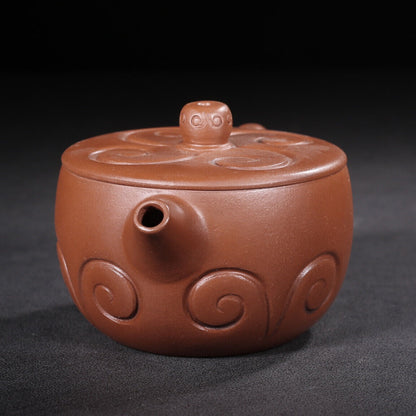 Chinese Yixing Zisha Clay Handmade Exquisite Teapot（ 祥云 底款：顾景舟）