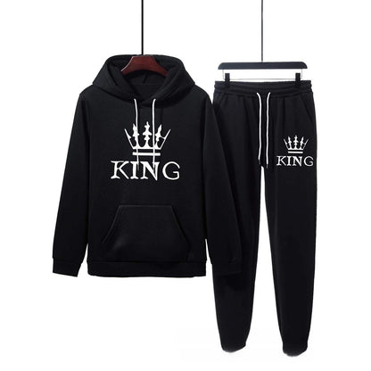 Men's Thickened Hoodie and Pants Set Casual Sportswear