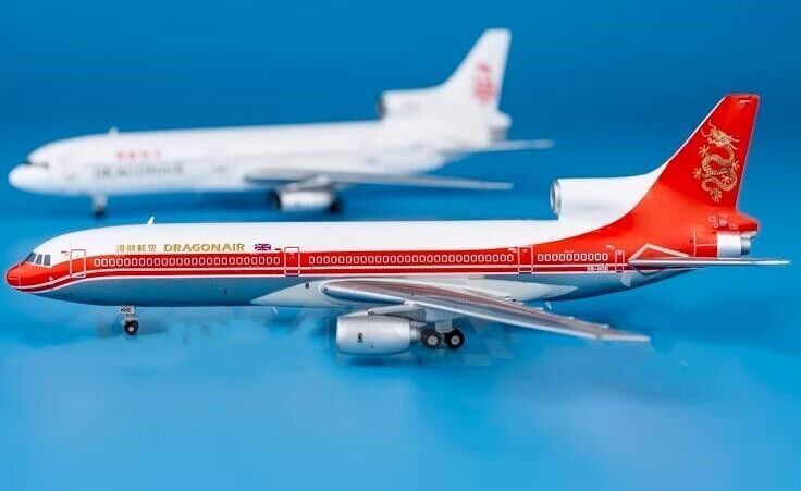 2PC 1:400 JC Wings DRAGONAIR Lockheed L-1011 Tristar Airplane Diecast Model