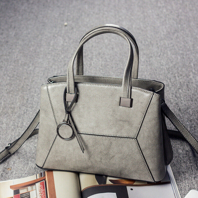 Genuine Leather Women's Classic Handbag Crossbody Shoulder Bag Satchel Tote Bag
