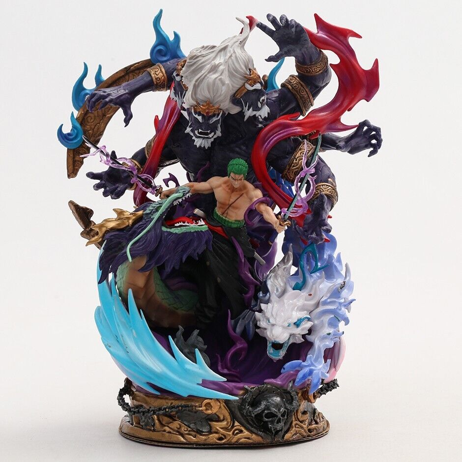 Anime One Piece Roronoa Zoro Yamaraja PVC Action Figure Model 2 Heads GK Statue