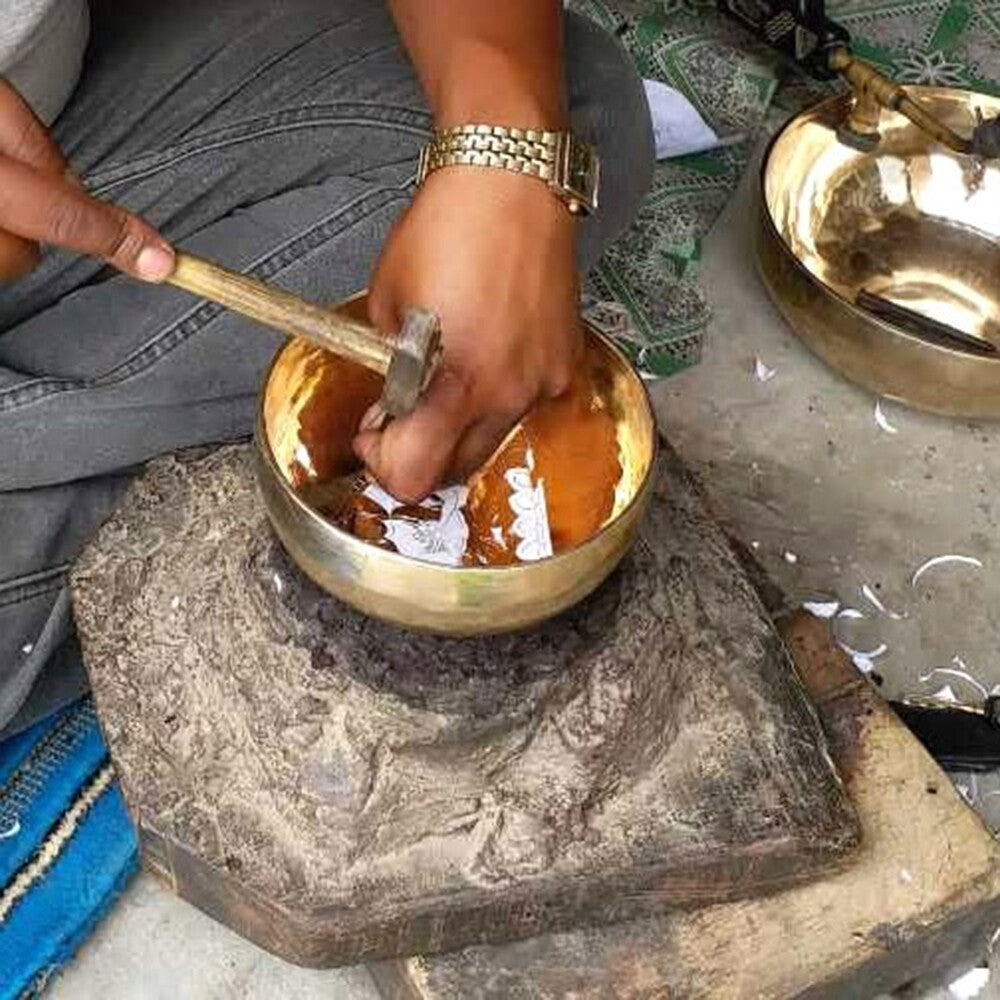 TIBETAN HAMMERED SINGING BOWL AMAZING SOUNDS CHAKRA NEPAL YOGA & MEDITATION