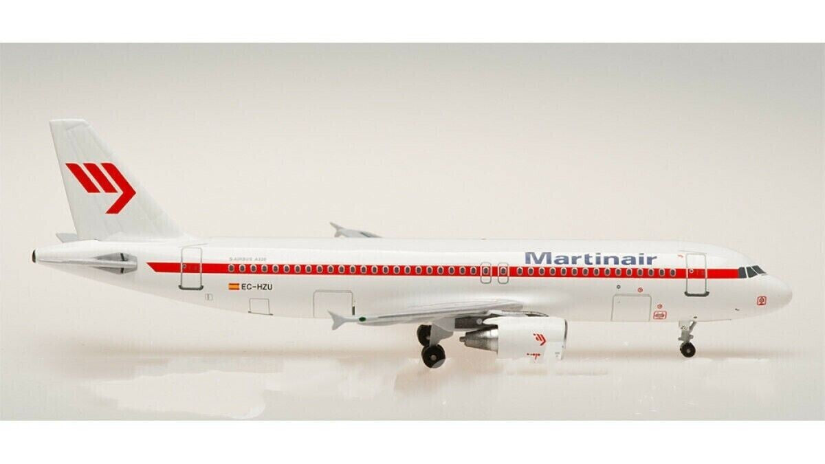 1:400 AeroClassics Martinair AIRBUS A320 Passenger Aircraft Diecast Plane Model