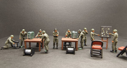 1/72 10Pcs World War II German Command Table and Chair Scene Model