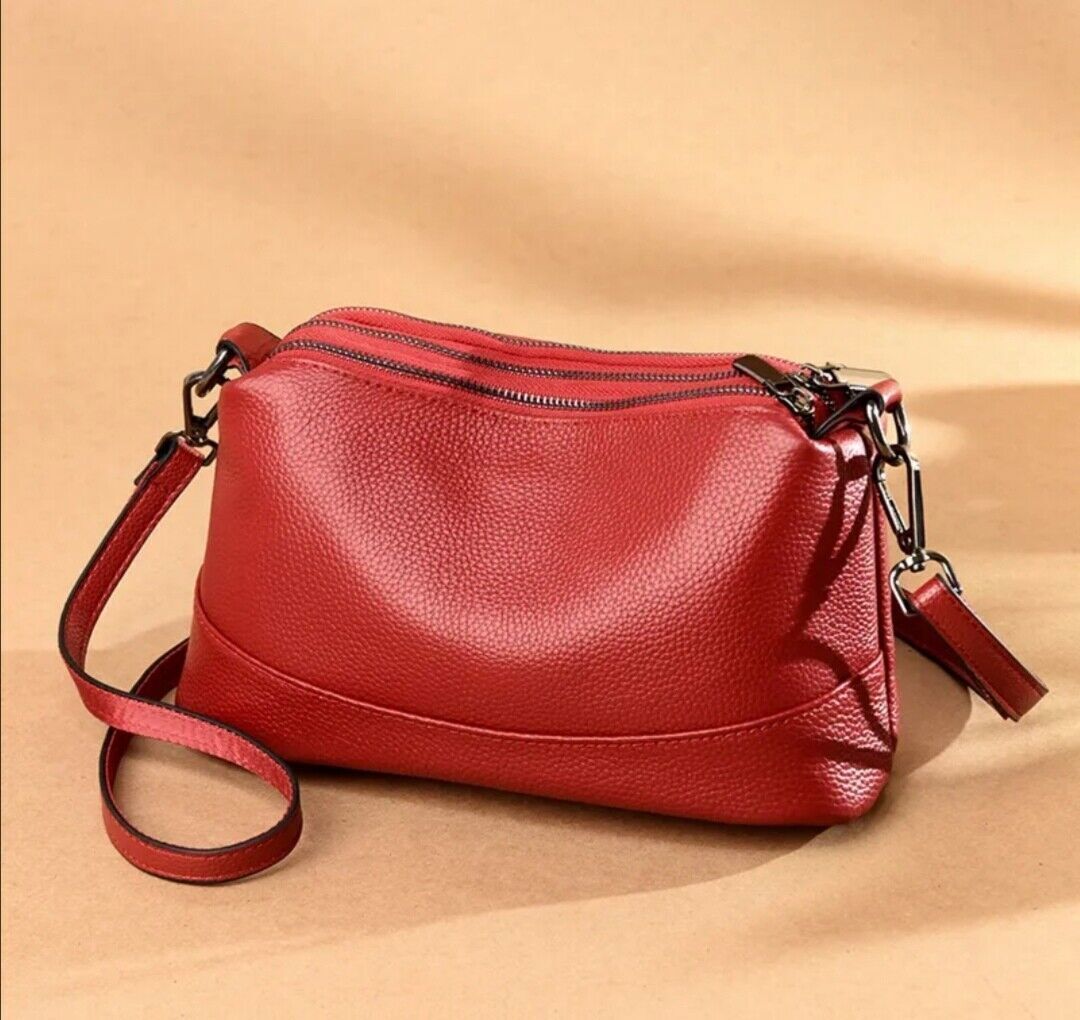100% Genuine Leather Women Shoulder Bag Handbags Retro Crossbody Messenger Purse