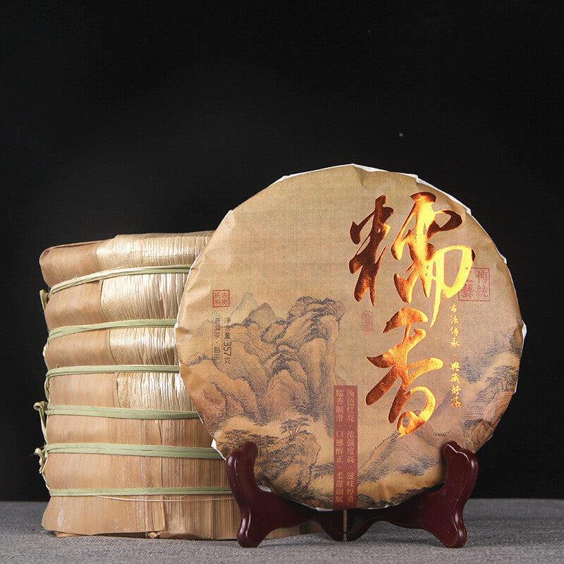 357g China Glutinous Rice Fragrant Pu-erh Tea Cook Puerh Black Tea Puer Tea Cake