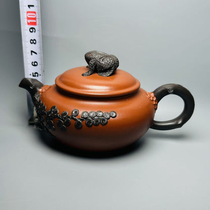 Vintage Chinese Yixing Purple Clay Teapot Zisha Ceremony Ceramic Toad Teaware