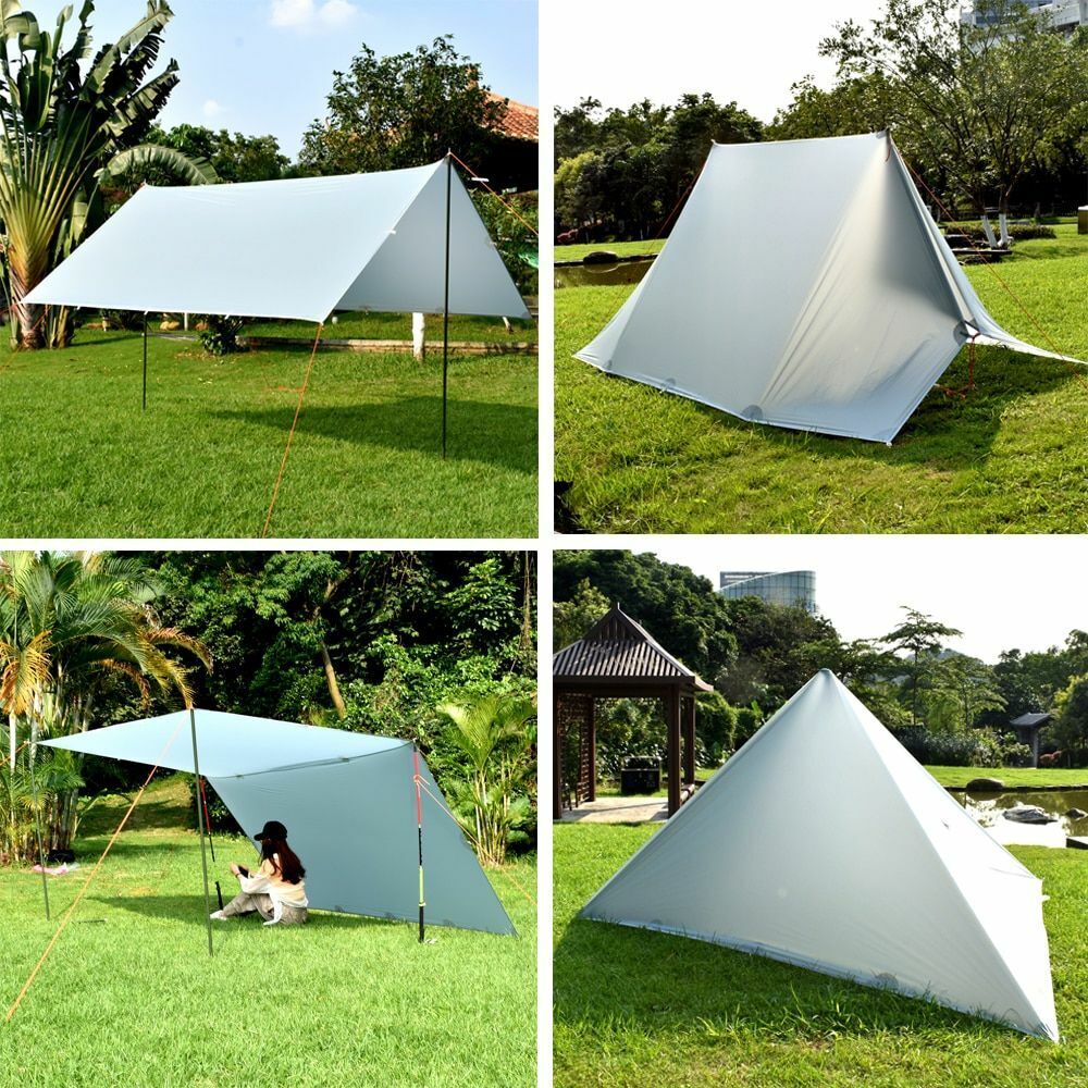 silicone coated nylon ultralight tarp Outdoor awning Tarp portable camping 3*3M
