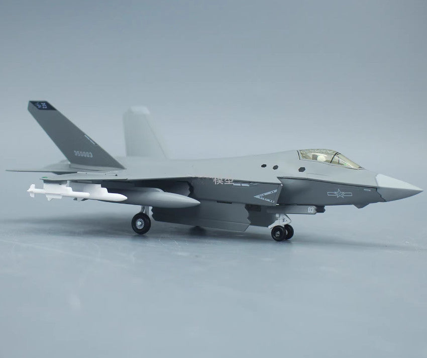 1:100 Terebo J-35 Fighter Carrier-based Aircraft Diecast Military Airplane Model