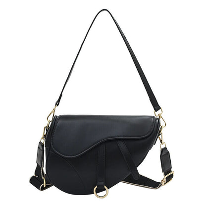 Women's Saddle Bag Purses and Handbag Black Shopper Shoulder Bag