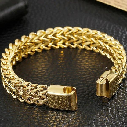 Meshed Woven Stainless Steel Bracelet Curb Chain Cuban Link Wristband Men Women