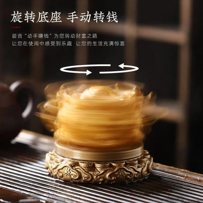 1pc Color Changing Tea Pet Rotating Pixiu Household Ornament Tea Pet