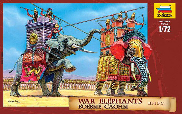 WAR ELEPHANTS 1/72 Soldiers Figures model Kit ZVEZDA