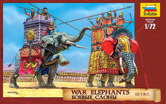 WAR ELEPHANTS 1/72 Soldiers Figures model Kit ZVEZDA