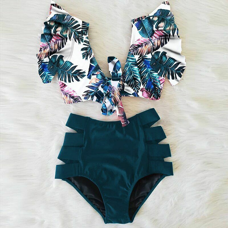 Women Swimsuit Swimwear High Waist Bikini Sexy Push Up Plus Size Bathing Suits