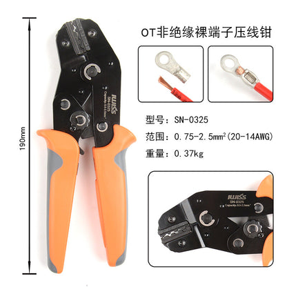 IWISS SN-0325 Crimping Pliers 0.75-2.5mm2 20-13AWG Hand Crimping Tools