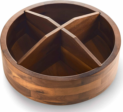 Wooden Organizer for Table Countertop Kitchen Storage Food Bin Container Spices