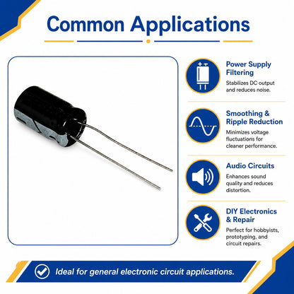 Electrolytic Radial Lead Capacitor 35V 330µF - Pack of 10