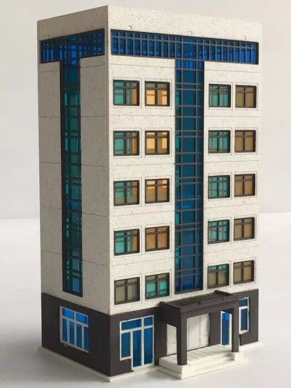 1/150 N Scale Train Railway Modern City Tall Business Building Model