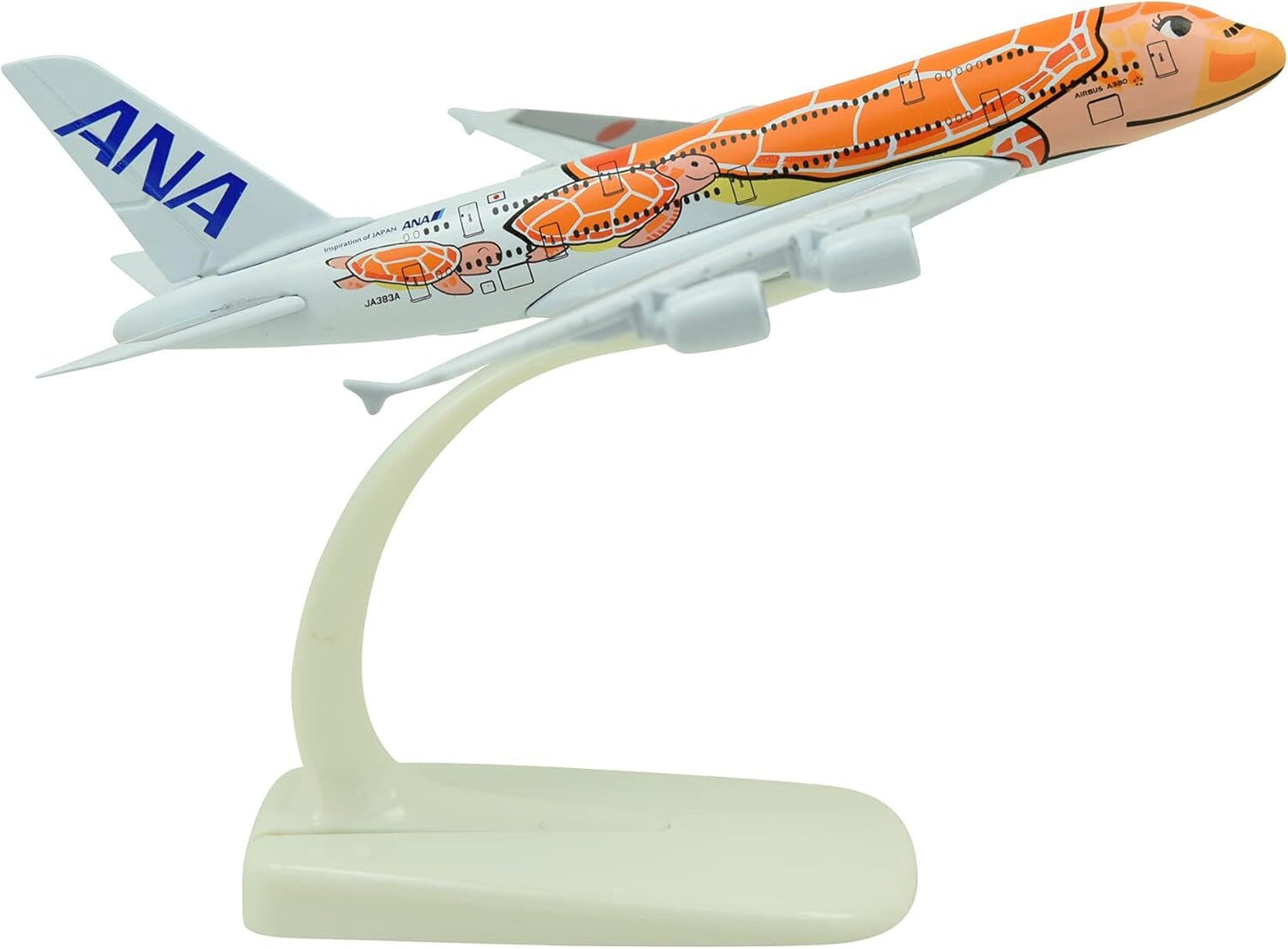 1:500 15cm A380 ANA Sea Turtle Metal Airplane Model Plane Toy Plane Model Orange